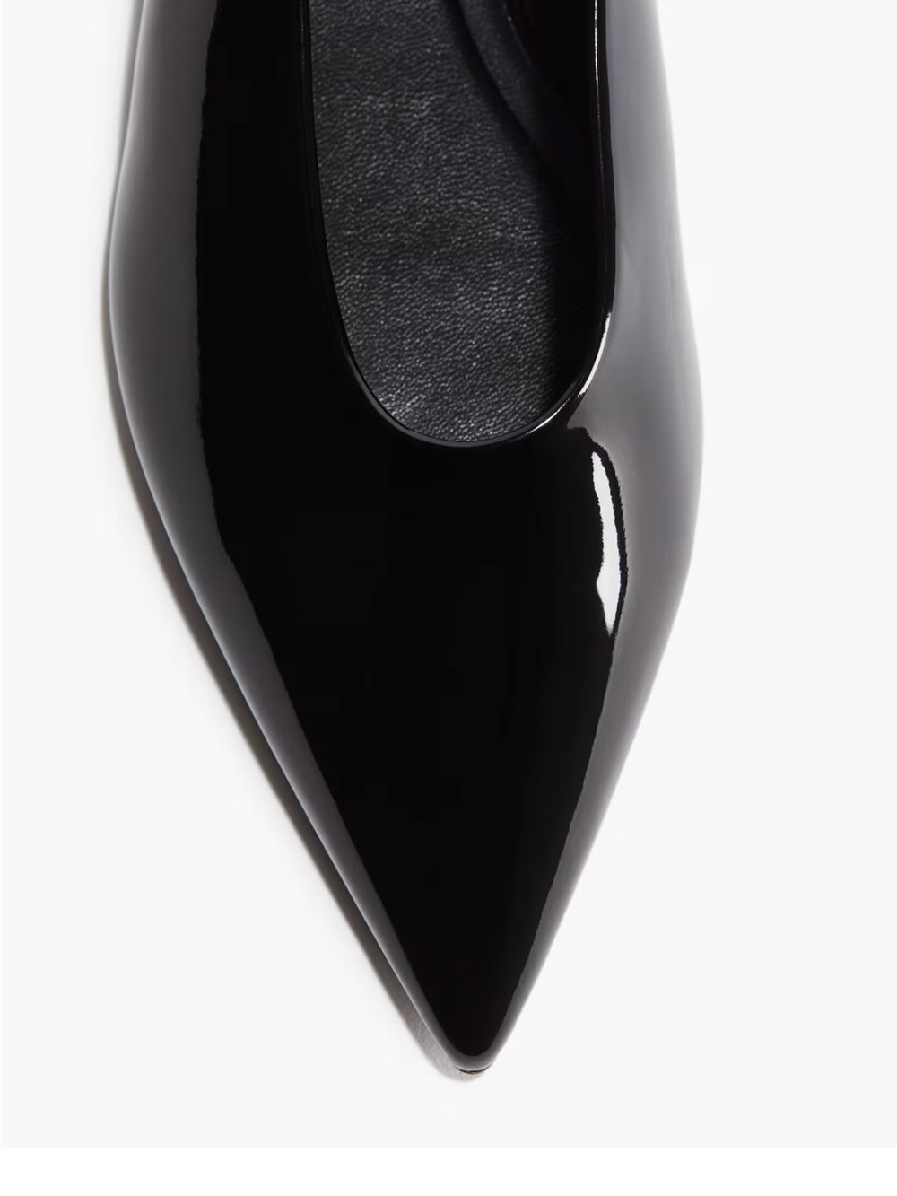 H&M Black Patent Pointed Slingback Flats - Picture 2 of 6